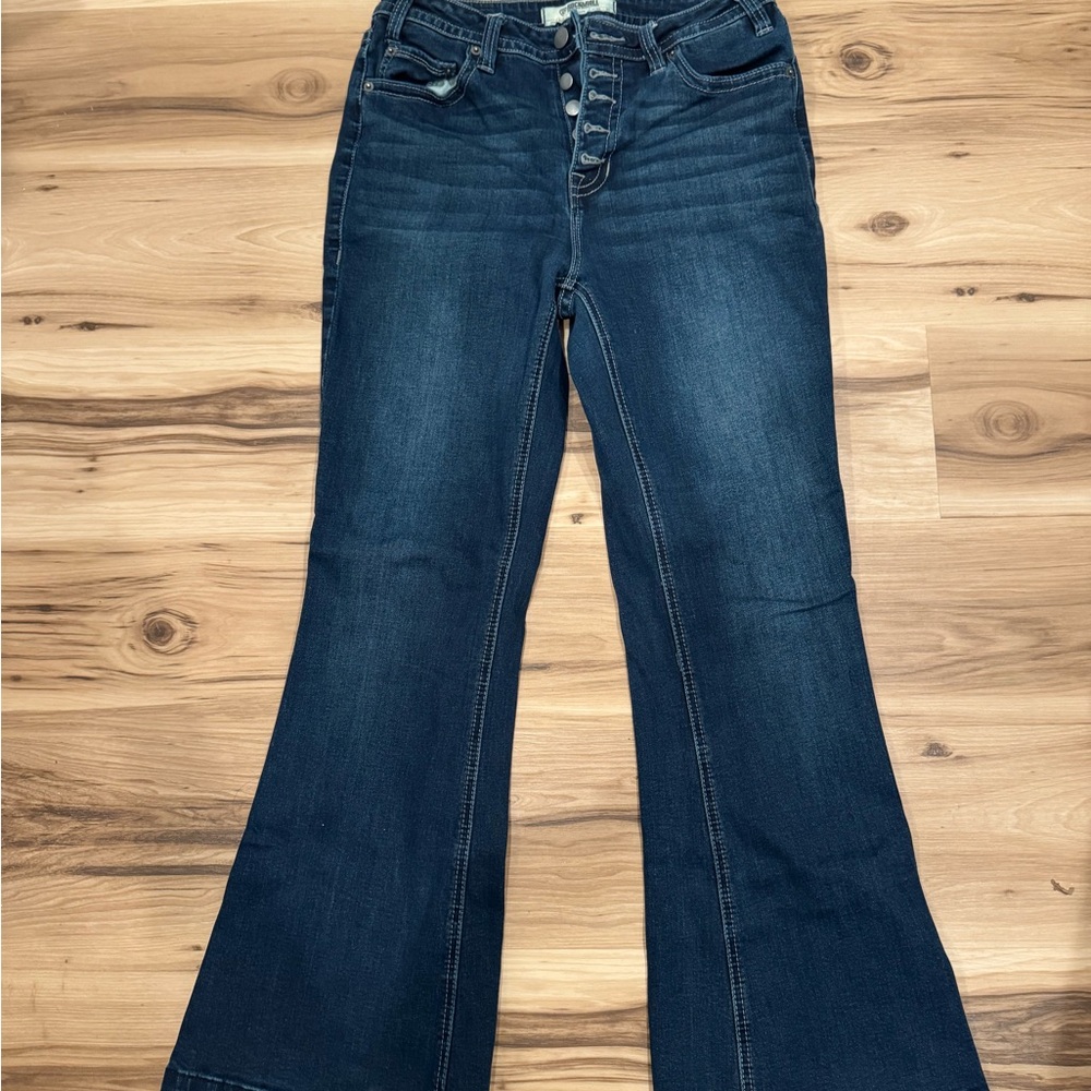 Women's Dark Blue Flare Jeans